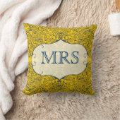  Floral Mrs Brides Pillow, u kiest kleuren Kussen (Deken)