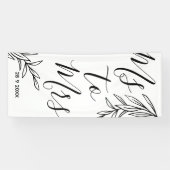 Floral Ms tegen Mrs. vrijgezellenfeest Spandoek (Horizontaal)