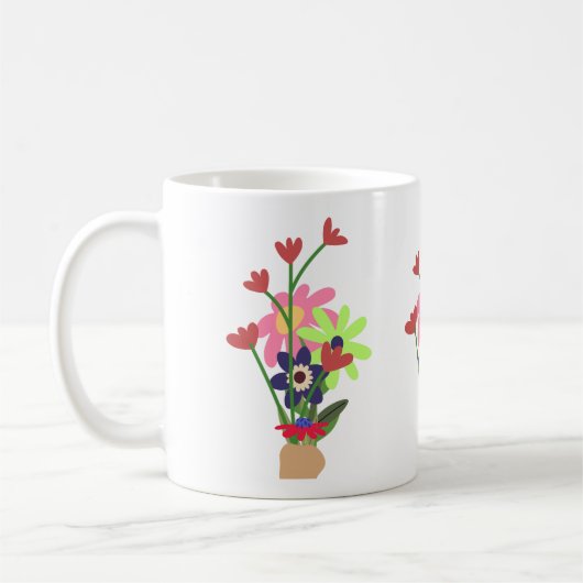 floral mug koffiemok (Links)