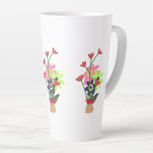 floral mug  latte mok (Rechterhoek)
