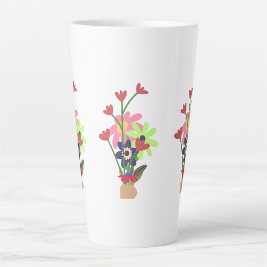 floral mug  latte mok (Voorkant)
