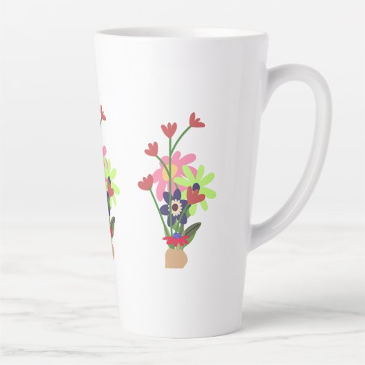 floral mug  latte mok (Rechts)