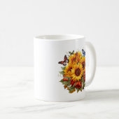 Floral Mug, Sunflower mug Koffiemok (Voorkant rechts)