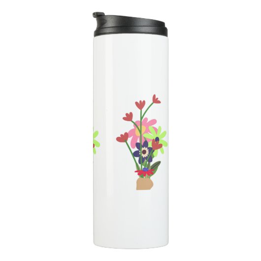 floral mug thermosbeker (Geroteerd rechts)