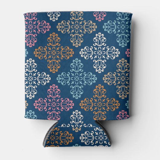 Floral Multicolor Achtergrond Blikjeskoeler (Voorkant)