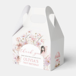 Floral Mushroom Fairy Birthday Favor Box Bedankdoosjes