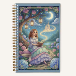 Floral Mushroom & Glowing Storybook Castle Journal Notitieboek