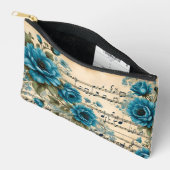 Floral Musical themed Accessory Pouch Etui (Open)
