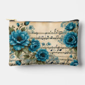 Floral Musical themed Accessory Pouch Etui (Voorkant)