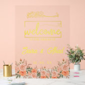 Floral Muslim Nikah Wedding Welkom Teken Acryl Bord (Huwelijk)