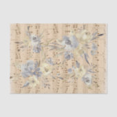 floral muziekblad tissuepapier (Voorkant)