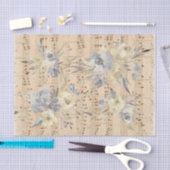 floral  muziekblad tissuepapier (Craft)