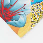 Floral naadloos bloeiend witte bloemen Bot Fleece Deken (Hoek)