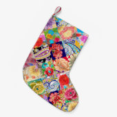 Floral naadloos bloeiend witte bloemen Bot Kleine Kerstsok (Voorkant (Hangend))