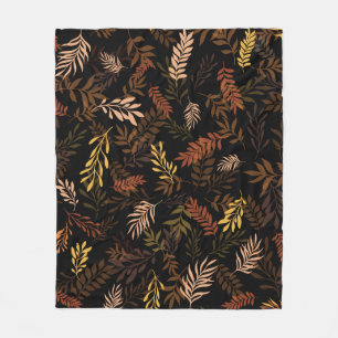 Floral naadloos met bladeren. Naadloos stuk Fleece Deken