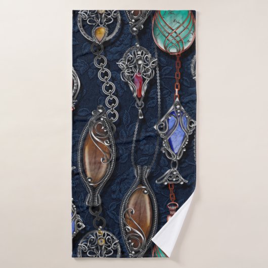 Floral naadloos patroon, achtergrond in art nouvea badhanddoek (Badhanddoek)