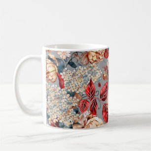 Floral naadloos patroon, achtergrond in art nouvea koffiemok