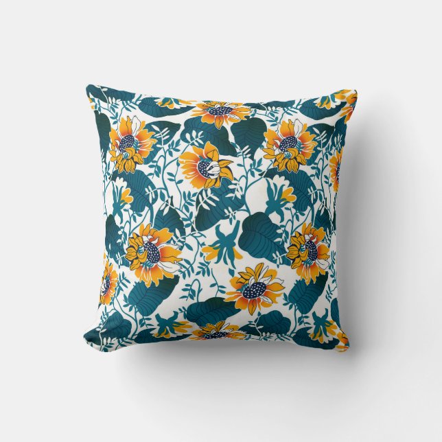 Floral naadloos patroon, achtergrond in art nouvea kussen (Voorkant)