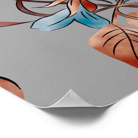 Floral naadloos patroon, achtergrond in art nouvea poster (Hoek)