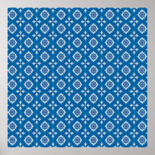 Floral naadloos patroon, achtergrond in art nouvea poster