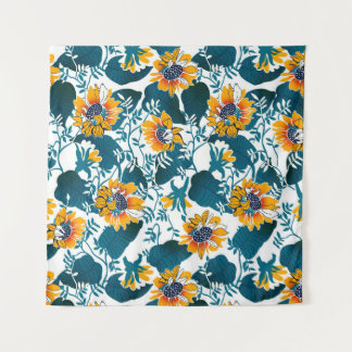 Floral naadloos patroon, achtergrond in art nouvea wandkleed