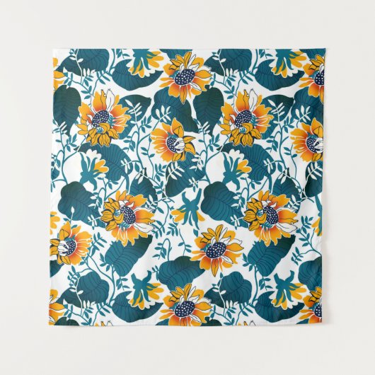 Floral naadloos patroon, achtergrond in art nouvea wandkleed (Voorkant)