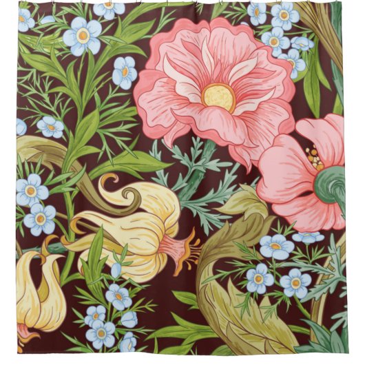 Floral naadloos patroon, achtergrond met in art. douchegordijn (Voorkant)