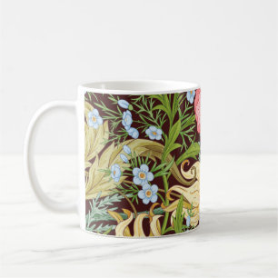 Floral naadloos patroon, achtergrond met in art. koffiemok