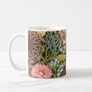 Floral naadloos patroon, achtergrond met in art. koffiemok