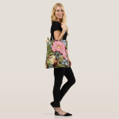 Floral naadloos patroon, achtergrond met in art. tote bag (Op model)