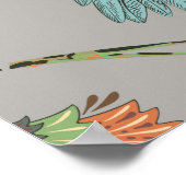 Floral naadloos patroon. Botanisch behang. Plan Poster (Hoek)