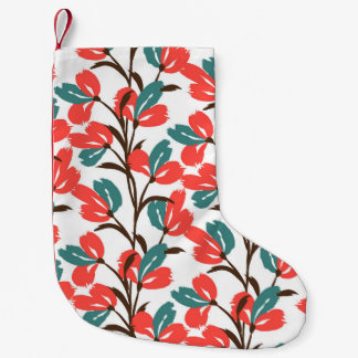 Floral naadloos patroon. Cute florale achtergrond. Kleine Kerstsok