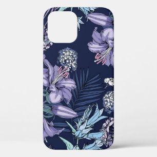 Floral naadloos patroon. Er is Lily, Hydrangea Case-Mate iPhone Case