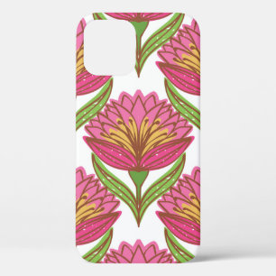 Floral naadloos patroon. Helderrode bloemen op de  Case-Mate iPhone Case