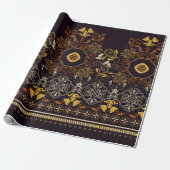 Floral naadloos patroon.  indiaans decoratief cadeaupapier (Uitgerold)