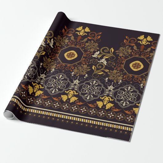 Floral naadloos patroon.  indiaans decoratief cadeaupapier (Uitgerold)