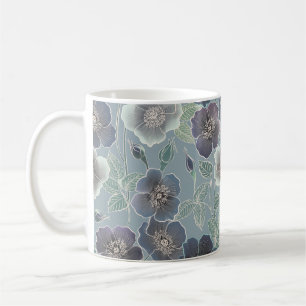 Floral naadloos patroon. Lager achtergrond. Floral Koffiemok