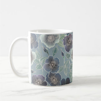 Floral naadloos patroon. Lager achtergrond. Floral Koffiemok