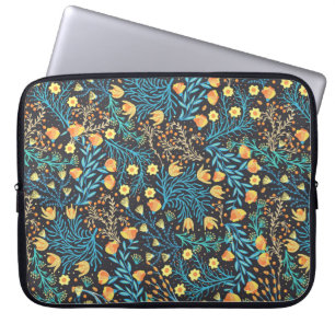 Floral naadloos patroon. Met de hand getekende cre Laptop Sleeve