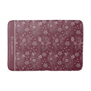 Floral naadloos patroon met persoonlijke gepersona badmat