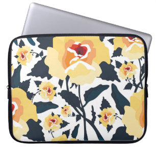 Floral naadloos patroon met rozen. naadloze texti laptop sleeve