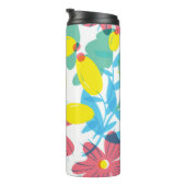 Floral naadloos patroon met tranparency elementen. thermosbeker (Geroteerd rechts)