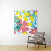 Floral naadloos patroon met tranparency elementen. wandkleed (In situ)