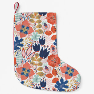 Floral naadloos patroon op wit. Abstracte achtergr Kleine Kerstsok