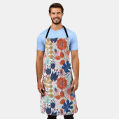 Floral naadloos patroon op wit. Abstracte achtergr Schort (Gedragen)