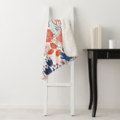 Floral naadloos patroon op wit. Abstracte achtergr Sherpa Deken (In situ)