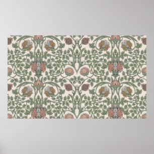 Floral  naadloos patroon.  poster