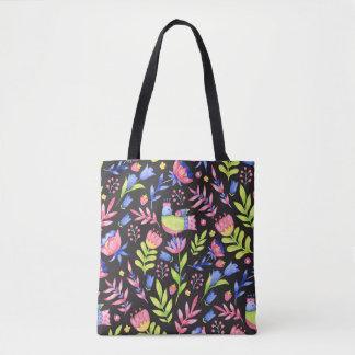 Floral naadloos patroonontwerp. Lentbloemen en -bl Tote Bag