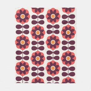 Floral naadloos patroonontwerp. Scandinavische sti Fleece Deken