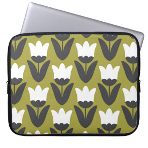 Floral naadloos patroonontwerp. Scandinavische sti Laptop Sleeve
